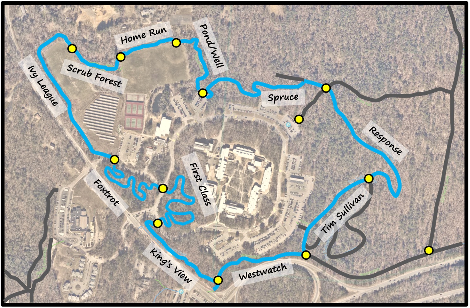 Trail Map at Cape Cod Community College