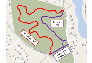 Trail map of Bill McKay Trail