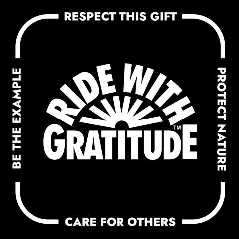 Ride With Gratitude goals around logo