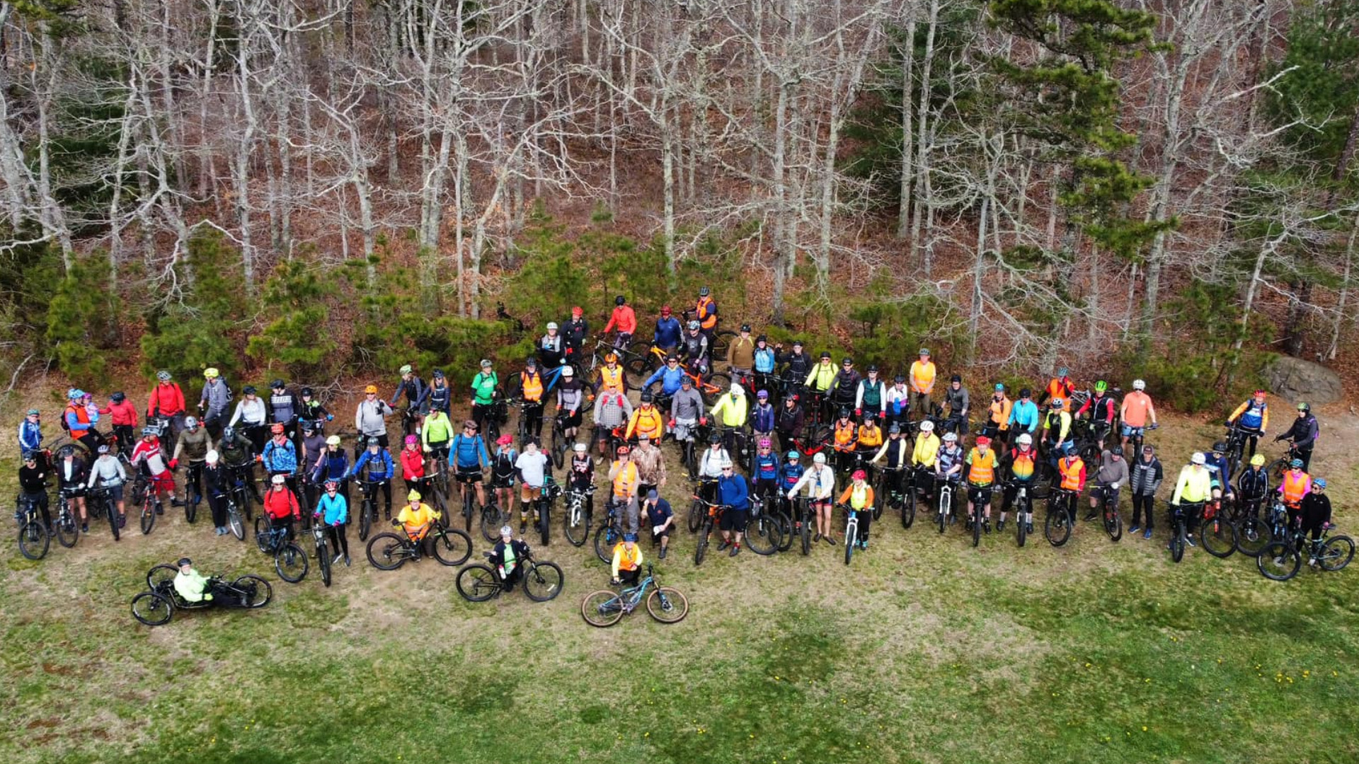 Mountain Bikers at Cape Cod NEMBA Spring Fling 2024